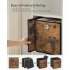 imageSONGMICS Storage Cubes Set of 8 Storage Bins Foldable Fabric Storage Boxes 13 x 13 x 13 Inches Fit Cube Storage Unit for Clothes Bedroom Living Room Rustic Brown and Ink Black URFB833B01L13L x 13W x 13H