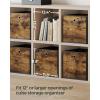 imageSONGMICS Storage Cubes Set of 8 Storage Bins Foldable Fabric Storage Boxes 13 x 13 x 13 Inches Fit Cube Storage Unit for Clothes Bedroom Living Room Rustic Brown and Ink Black URFB833B01M118L x 118W x 118H