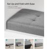 imageSONGMICS Storage Ottoman Bench Foldable Foot Rest with Legs 15 x 43 x 157 Inches End of Bed Bench Storage Chest Load up to 660 lb for Living Room Bedroom Entryway Midnight Blue ULSF018I01Dove Gray