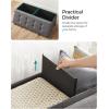 imageSONGMICS Storage Ottoman Bench Foldable Foot Rest with Legs 15 x 43 x 157 Inches End of Bed Bench Storage Chest Load up to 660 lb for Living Room Bedroom Entryway Midnight Blue ULSF018I01Dark Gray