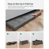 imageSONGMICS Storage Ottoman Bench Foldable Foot Rest with Legs 15 x 43 x 157 Inches End of Bed Bench Storage Chest Load up to 660 lb for Living Room Bedroom Entryway Midnight Blue ULSF018I01Dark Gray