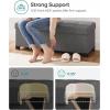 imageSONGMICS Storage Ottoman Bench Foldable Foot Rest with Legs 15 x 43 x 157 Inches End of Bed Bench Storage Chest Load up to 660 lb for Living Room Bedroom Entryway Midnight Blue ULSF018I01Dark Gray