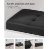imageSONGMICS Storage Ottoman Bench Foldable Foot Rest with Legs 15 x 43 x 157 Inches End of Bed Bench Storage Chest Load up to 660 lb for Living Room Bedroom Entryway Midnight Blue ULSF018I01Ink Black