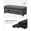 imageSONGMICS Storage Ottoman Bench Foot Rest with Legs 157 x 433 x 157 Inches End of Bed Bench Storage Chest Load up to 660 lb for Living Room Bedroom Entryway Dark Gray ULSF088G01Dark Gray