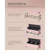 imageSONGMICS Storage Ottoman Bench Foot Rest with Legs 157 x 433 x 157 Inches End of Bed Bench Storage Chest Load up to 660 lb for Living Room Bedroom Entryway Dark Gray ULSF088G01Jelly Pink