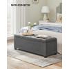 imageSONGMICS Storage Ottoman Bench Foot Rest with Legs 157 x 433 x 157 Inches End of Bed Bench Storage Chest Load up to 660 lb for Living Room Bedroom Entryway Dark Gray ULSF088G01Dark Gray