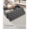 imageSONGMICS Storage Ottoman Bench Foot Rest with Legs 157 x 433 x 157 Inches End of Bed Bench Storage Chest Load up to 660 lb for Living Room Bedroom Entryway Dark Gray ULSF088G01Dark Gray