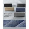 imageSONGMICS Storage Ottoman Bench Foot Rest with Legs 157 x 433 x 157 Inches End of Bed Bench Storage Chest Load up to 660 lb for Living Room Bedroom Entryway Dark Gray ULSF088G01Light Denim Blue