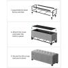 imageSONGMICS Storage Ottoman Bench Foot Rest with Legs 157 x 433 x 157 Inches End of Bed Bench Storage Chest Load up to 660 lb for Living Room Bedroom Entryway Dark Gray ULSF088G01Light Gray