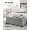 imageSONGMICS Storage Ottoman Bench Foot Rest with Legs 157 x 433 x 157 Inches End of Bed Bench Storage Chest Load up to 660 lb for Living Room Bedroom Entryway Dark Gray ULSF088G01Light Gray