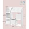 imageSONGMICS Toy and Book Organizer for Kids Storage Unit with 2 Storage Boxes for Playroom Childrens Room Living Room White UGKR42WT 93 x 30 x 100 centimetersCloud White