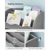 imageSONGMICS Toy and Book Organizer for Kids Storage Unit with 2 Storage Boxes for Playroom Childrens Room Living Room White UGKR42WT 93 x 30 x 100 centimetersDove Gray