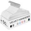 imageSONGMICS Velvet Hangers 50 Pack NonSlip Clothes Hangers with Shoulder Notches Pants Bar 360 Swivel Hook SpaceSaving for Closet Ink Black UCRF029B05Cloud White