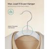 imageSONGMICS Velvet Hangers 50 Pack NonSlip Clothes Hangers with Shoulder Notches Pants Bar 360 Swivel Hook SpaceSaving for Closet Ink Black UCRF029B05Cloud White