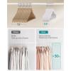 imageSONGMICS Velvet Hangers 50 Pack NonSlip Clothes Hangers with Shoulder Notches Pants Bar 360 Swivel Hook SpaceSaving for Closet Ink Black UCRF029B05Cloud White