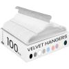imageSONGMICS Velvet Hangers 50 Pack NonSlip Clothes Hangers with Shoulder Notches Pants Bar 360 Swivel Hook SpaceSaving for Closet Ink Black UCRF029B05Cloud White