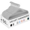 imageSONGMICS Velvet Hangers 50 Pack NonSlip Clothes Hangers with Shoulder Notches Pants Bar 360 Swivel Hook SpaceSaving for Closet Ink Black UCRF029B05Dove Gray
