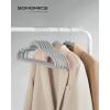 imageSONGMICS Velvet Hangers 50 Pack NonSlip Clothes Hangers with Shoulder Notches Pants Bar 360 Swivel Hook SpaceSaving for Closet Ink Black UCRF029B05Dove Gray