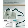 imageSONGMICS Velvet Hangers 50 Pack NonSlip Clothes Hangers with Shoulder Notches Pants Bar 360 Swivel Hook SpaceSaving for Closet Ink Black UCRF029B05Forest Green