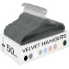 imageSONGMICS Velvet Hangers 50 Pack NonSlip Clothes Hangers with Shoulder Notches Pants Bar 360 Swivel Hook SpaceSaving for Closet Ink Black UCRF029B05Gray