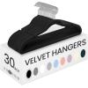 imageSONGMICS Velvet Hangers 50 Pack NonSlip Clothes Hangers with Shoulder Notches Pants Bar 360 Swivel Hook SpaceSaving for Closet Ink Black UCRF029B05Ink Black