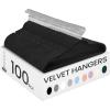 imageSONGMICS Velvet Hangers 50 Pack NonSlip Clothes Hangers with Shoulder Notches Pants Bar 360 Swivel Hook SpaceSaving for Closet Ink Black UCRF029B05Ink Black
