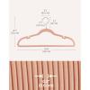 imageSONGMICS Velvet Hangers 50 Pack NonSlip Clothes Hangers with Shoulder Notches Pants Bar 360 Swivel Hook SpaceSaving for Closet Ink Black UCRF029B05Jelly Pink