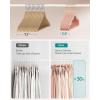 imageSONGMICS Velvet Hangers 50 Pack NonSlip Clothes Hangers with Shoulder Notches Pants Bar 360 Swivel Hook SpaceSaving for Closet Ink Black UCRF029B05Jelly Pink