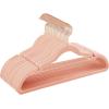 imageSONGMICS Velvet Hangers 50 Pack NonSlip Clothes Hangers with Shoulder Notches Pants Bar 360 Swivel Hook SpaceSaving for Closet Ink Black UCRF029B05Jelly Pink