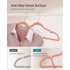 imageSONGMICS Velvet Hangers 50 Pack NonSlip Clothes Hangers with Shoulder Notches Pants Bar 360 Swivel Hook SpaceSaving for Closet Ink Black UCRF029B05Jelly Pink