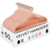 imageSONGMICS Velvet Hangers 50 Pack NonSlip Clothes Hangers with Shoulder Notches Pants Bar 360 Swivel Hook SpaceSaving for Closet Ink Black UCRF029B05Jelly Pink