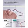imageSONGMICS Velvet Hangers 50 Pack NonSlip Clothes Hangers with Shoulder Notches Pants Bar 360 Swivel Hook SpaceSaving for Closet Ink Black UCRF029B05Lavender Purple