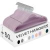 imageSONGMICS Velvet Hangers 50 Pack NonSlip Clothes Hangers with Shoulder Notches Pants Bar 360 Swivel Hook SpaceSaving for Closet Ink Black UCRF029B05Lavender Purple