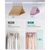 imageSONGMICS Velvet Hangers 50 Pack NonSlip Clothes Hangers with Shoulder Notches Pants Bar 360 Swivel Hook SpaceSaving for Closet Ink Black UCRF029B05Lavender Purple