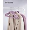imageSONGMICS Velvet Hangers 50 Pack NonSlip Clothes Hangers with Shoulder Notches Pants Bar 360 Swivel Hook SpaceSaving for Closet Ink Black UCRF029B05Lavender Purple