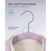 imageSONGMICS Velvet Hangers 50 Pack NonSlip Clothes Hangers with Shoulder Notches Pants Bar 360 Swivel Hook SpaceSaving for Closet Ink Black UCRF029B05Lavender Purple