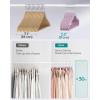 imageSONGMICS Velvet Hangers 50 Pack NonSlip Clothes Hangers with Shoulder Notches Pants Bar 360 Swivel Hook SpaceSaving for Closet Ink Black UCRF029B05Lavender Purple