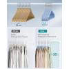 imageSONGMICS Velvet Hangers 50 Pack NonSlip Clothes Hangers with Shoulder Notches Pants Bar 360 Swivel Hook SpaceSaving for Closet Ink Black UCRF029B05Pale Blue