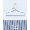 imageSONGMICS Velvet Hangers 50 Pack NonSlip Clothes Hangers with Shoulder Notches Pants Bar 360 Swivel Hook SpaceSaving for Closet Ink Black UCRF029B05Pale Blue