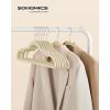 imageSONGMICS Velvet Hangers 50 Pack NonSlip Clothes Hangers with Shoulder Notches Pants Bar 360 Swivel Hook SpaceSaving for Closet Ink Black UCRF029B05Sand Beige