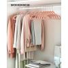 imageSONGMICS Velvet Hangers NonSlip Hanger Rose Gold Color Swivel Hook 50Pack Dove Gray UCRF026G50Pink