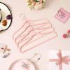 imageSONGMICS Velvet Hangers NonSlip Hanger Rose Gold Color Swivel Hook 50Pack Dove Gray UCRF026G50Pink