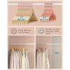 imageSONGMICS Velvet Hangers NonSlip Hanger Rose Gold Color Swivel Hook 50Pack Dove Gray UCRF026G50Pink