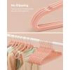 imageSONGMICS Velvet Hangers NonSlip Hanger Rose Gold Color Swivel Hook 50Pack Dove Gray UCRF026G50Pink
