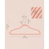 imageSONGMICS Velvet Hangers NonSlip Hanger Rose Gold Color Swivel Hook 50Pack Dove Gray UCRF026G50Pink