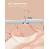 imageSONGMICS Velvet Hangers NonSlip Hanger Rose Gold Color Swivel Hook 50Pack Dove Gray UCRF026G50Pink
