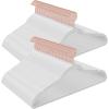 imageSONGMICS Velvet Hangers NonSlip Hanger Rose Gold Color Swivel Hook 50Pack Dove Gray UCRF026G50White