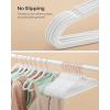imageSONGMICS Velvet Hangers NonSlip Hanger Rose Gold Color Swivel Hook 50Pack Dove Gray UCRF026G50White