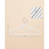 imageSONGMICS Velvet Hangers Set of 50 Clothes Hanger with Rose Gold Swivel Hook NonSlip and SpaceSaving 02Inch Thick 171Inch Long for Coat Shirt Dress Pants Tie Cloud White UCRF021W02Rose Gold  Cloud White