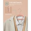 imageSONGMICS Velvet Hangers Set of 50 Clothes Hanger with Rose Gold Swivel Hook NonSlip and SpaceSaving 02Inch Thick 171Inch Long for Coat Shirt Dress Pants Tie Cloud White UCRF021W02Rose Gold  Coral Pink